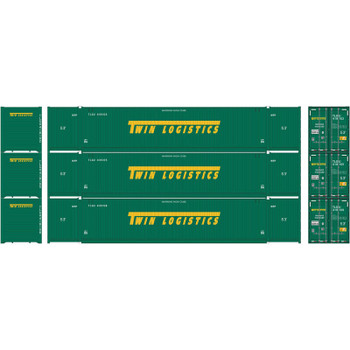 Athearn N 53' CIMC Container, Twin Logistics (3) - ATH17758