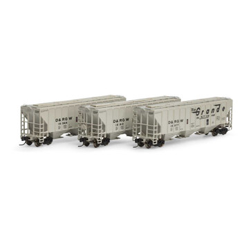 Athearn N PS 4427 Covered Hopper, D&RGW #(3) - ATH25453