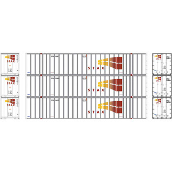 Athearn HO RTR 53' Stoughton Container, STAX (3) - ATH72776