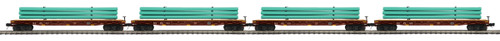 MTH - Mikes Train House MTH2092316 O 60' Flatcar w/Pipe Load 4pk NS - MTH2092316