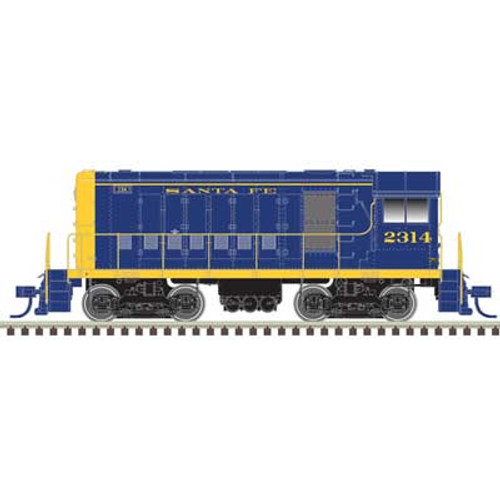 Atlas HO Alco HH600/660 - Standard DC - Master(R) Silver -- Santa Fe 2318 (blue, yellow) - ATL10003979