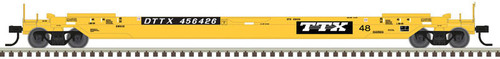 Atlas HO Gunderson 48' All-Purpose Well Car - Ready to Run -- TTX 456262 (yellow, black, white) - ATL20006007