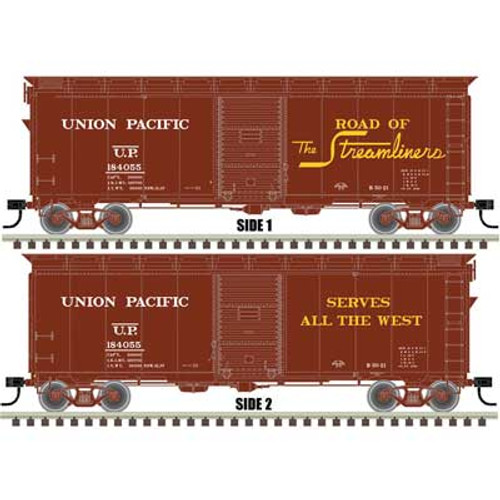 Atlas 1937 AAR 40' Boxcar - Kit -- Union Pacific 184152 (Boxcar Red, yellow) - ATL20006256