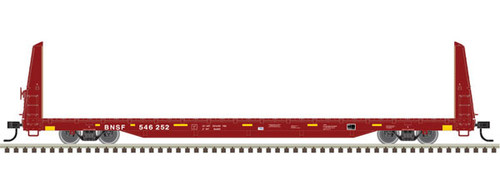 Atlas 62' Bulkhead Flatcar - Ready to Run -- BNSF Railway #546014 (Boxcar Red, white) - ATL20006447