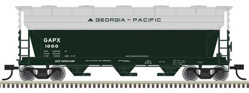 Atlas ACF 3560 Covered Hopper - Ready to Run -- Georgia Pacific 1001 (dark green, gray) - ATL20006503