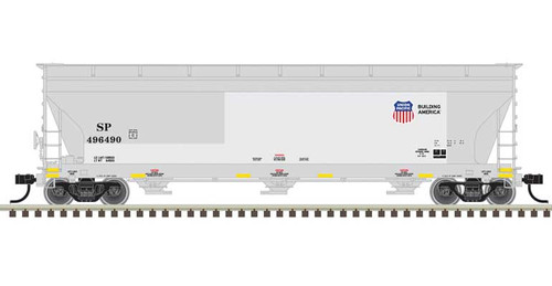 Atlas ACF 4650 Centerflow Covered Hopper Post-1971 Version - Ready to Run - Master(R -- Union Pacific 496599 (Ex-SP Patch, gray, black) - ATL20006946