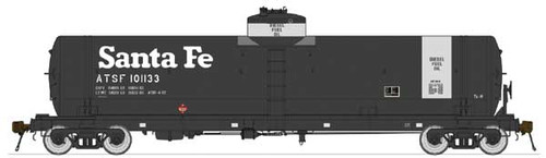 American Limited Models HO GATC Welded Tank Car - Ready to Run -- Santa Fe 101141 (Late Scheme, black, white, Diesel Fuel) - 147-1835