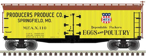 Atlas 40' Wood Reefer - Ready to Run - Master(R) -- Producers Produce 110 (yellow, Boxcar Red) - ATL50005488