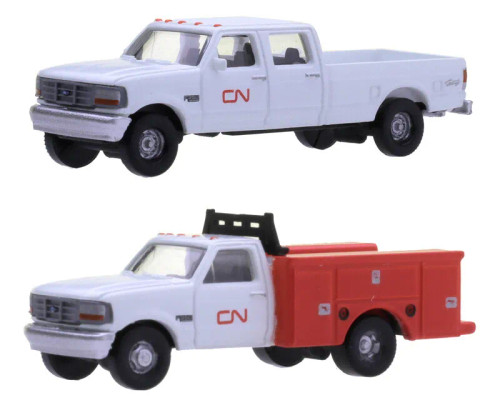 Atlas 1990s Ford(R) F-250 - F-350 Standard Cab Pickup Set - Assembled -- CN - ATL60000153