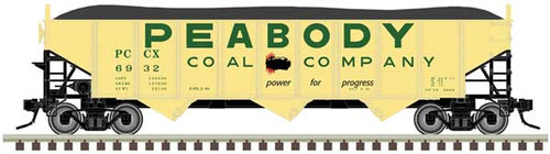 Atlas O O 3RL AAR 70T HOPPER - PEABODY COAL #6932 - ATO20018214