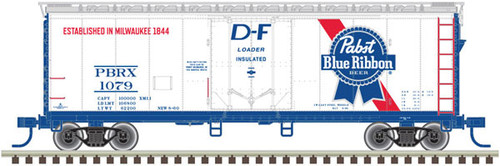 Atlas O Atlas O 40' Plug-Door Boxcar - 3-Rail - Ready to Run -- Pabst Blue Ribbon (white, blue, red) #1890 - ATO20023112