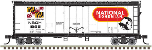 Atlas O Atlas O 40' Plug-Door Boxcar - 3-Rail - Ready to Run -- National Bohemian (white, red, black, gold) #1027 - ATO20023161