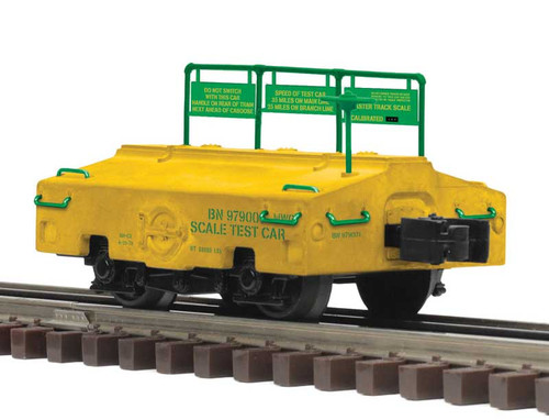 Atlas O Scale Test Car - 3-Rail - Ready to Run - Premier(R) -- Burlington Northern #979001 (yellow, green) - ATO3009984