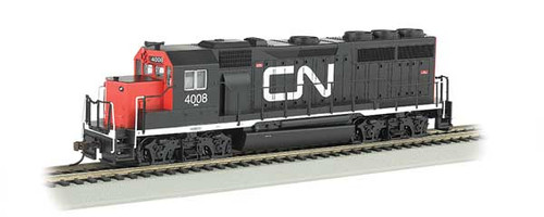 Bachmann Trains EMD GP40 - DCC -- Canadian National #4008 (1970s Noodle Scheme; black, white, red) - BAC60307