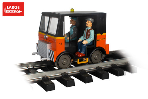 Bachmann Trains Speeder - Standard DC with Strobe and Headlight -- BNSF Railway 11 (orange, black) - BAC96259