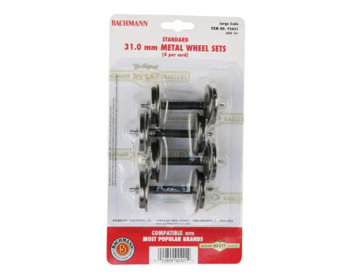 Bachmann Trains Metal Wheel Set -- Large - 1-1/4" 31mm pkg(4) - BAC92421