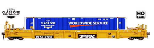 Class One Modelworks TWF10 - STAND-ALONE WELL CAR - TRAILER TRAIN - DTTX 54074 - FC00103