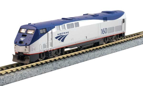 Kato N GE P42 Genesis - DCC -- Amtrak #60 (Phase V Late; Low Stripe; silver, blue, gray) - KAT1766032DCC