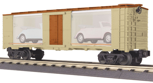 MTH - Mikes Train House MTH O 40' Window Box Car - MTH Auto Transportation w/(2) VW Bugs (pink & blue) - MTH3074014