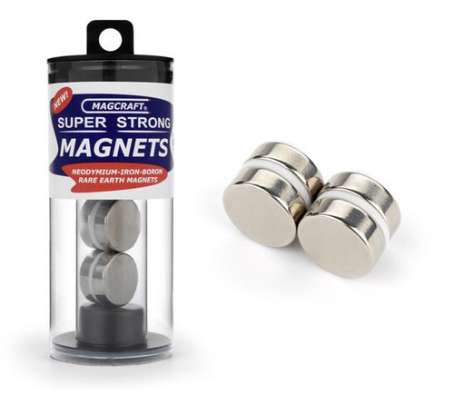 Magcraft Magnets Rare Earth Disc Magnets 3/4"x1/4" (4) Magcraft - NSN582