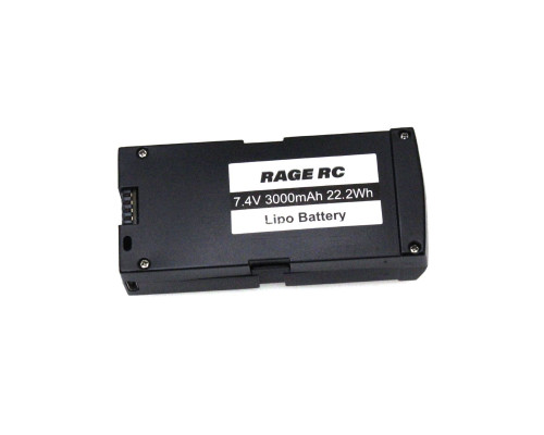 Rage RC 2S 7.4V 3000 mAh Battery w/ Case; Stinger GPS - RGR4465