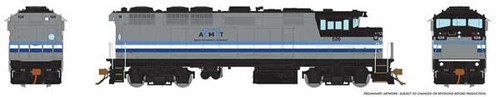 Rapido Trains GMD F59PH - Standard DC -- AMT Montreal 526 (silver, blue, white, black) - RPI19022