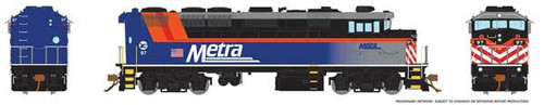 Rapido Trains GMD F59PH - LokSound and DCC -- Metra 98 (2017, blue, black, orange, red) - RPI19511