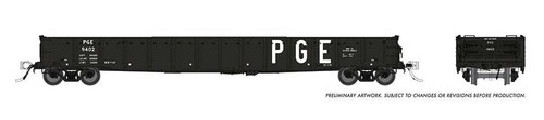 Rapido Trains 52' 6" Canadian Mill Gondola - Ready to Run -- Pacific Great Eastern (As-Delivered, black) - RPI50055A