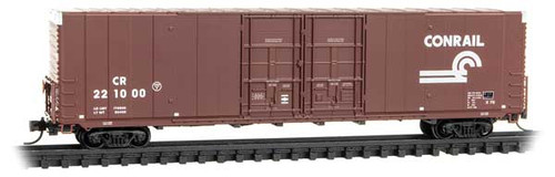 Micro-Trains 60' Excess-Height Double-Plug-Door Boxcar - Ready to Run -- Conrail #221000 (Boxcar Red, white) - 489-10200180