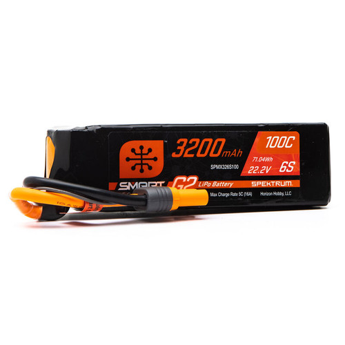 Spektrum 3200mAh 6S 22.2V Smart G2 LiPo 100C; IC5 - SPMX326S100