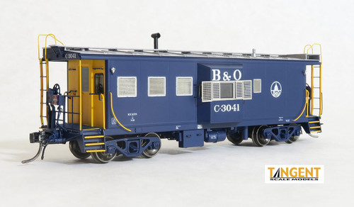 Tangent Scale Models Baltimore & Ohio (B&O) "Original Blue 1968+" ICC B&O I-18 Steel Bay Window Caboose #C3037 - TAN60010-10