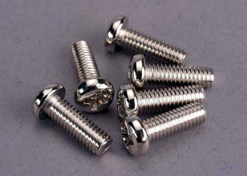 Traxxas Screws, 4x12mm roundhead machine (6) - TRA2568