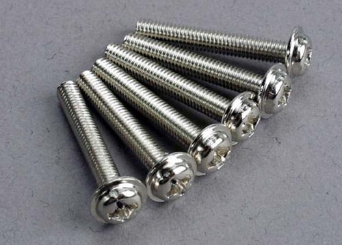 Traxxas Screws, 3x20mm washerhead machine (6) - TRA3188