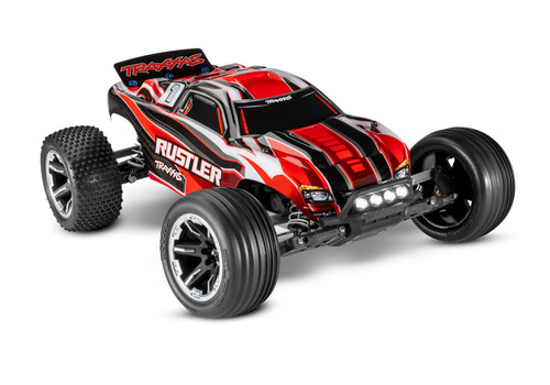 Traxxas RUSTLER WITH LED LIGHTS - RED - TRA37054-61-RED