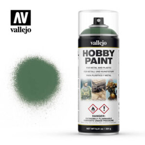Vallejo Sick Green Fantasy Solvent-Based Acrylic Paint 400ml Spray - VJ28028