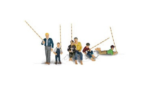 Woodland Scenics Scenic Accents(R) Figures -- Gone Fishing pkg(6) - WOOA2751