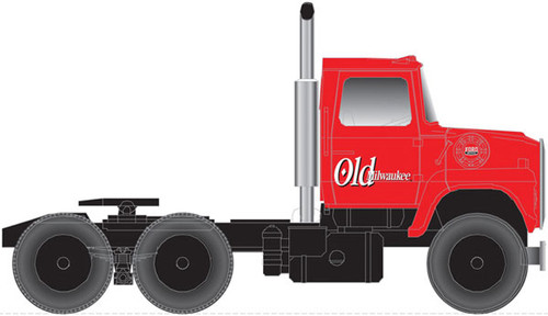 Atlas ATL30000144 Ford(R) LNT 9000 Tractor Only - Assembled -- Painted to Match Old Milwaukee (red, white) 45' Pines Trailer - ATL30000144