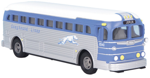 MTH - Mikes Train House O Scale RailKing Die-Cast Bus Greyhound Die-Cast Bus - Greyhound (Joplin) No. 1941