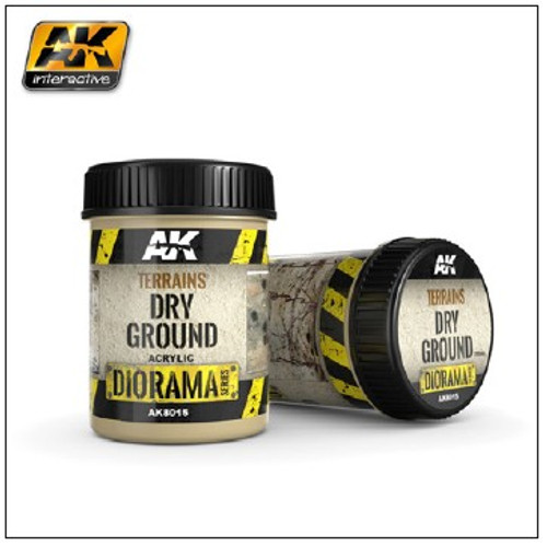 AK Interactive Diorama Series: Terrains Dry Ground Texture Acrylic 250ml Bottle - AKI8015