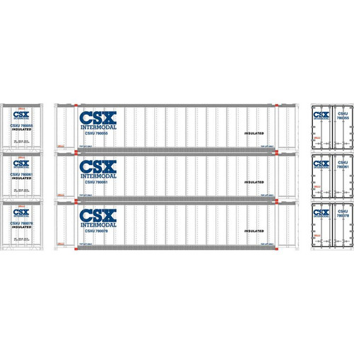 Athearn N 48' Container, CSX #1 (3) - ATH17296