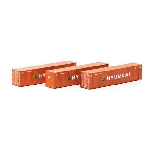 Athearn N 45' Container, Hyundai (3) - ATH17668
