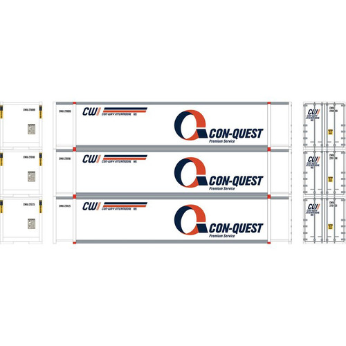 Athearn HO RTR 48' Container, Conquest #2 (3) - ATH27689