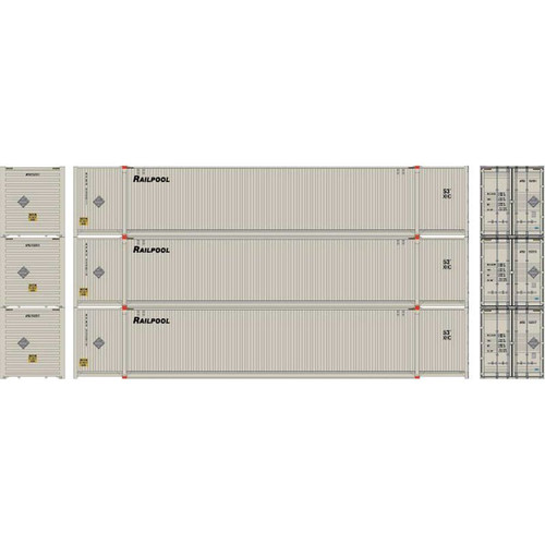 Athearn HO RTR 53' CIMC Container, Railpool #2 (3) - ATH28499