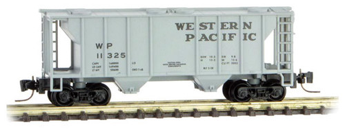 Micro-Trains PS-2 70-Ton 2-Bay Covered Hopper - Ready to Run -- Western Pacific #11325 (gray) - 489-53100252