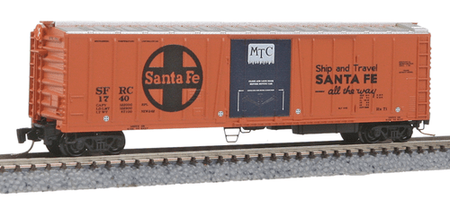 Micro-Trains 51' Rib-Side Mechanical Reefer - Ready to Run -- Santa Fe SFRC #1740 (orange, blue, silver, MTC Markings & Large Logo) - 489-54900022