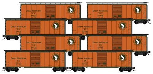 Micro-Trains 40' Single-Door Boxcar - Ready to Run -- Great Northern (orange, green, See America First Logo) - 489-99300820