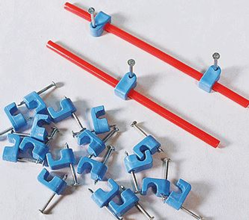 New Rail Models Blue Point(TM) Turnout Controller Accessories -- Hold Down & Clamps (blue), pkg(20) - 501-40057