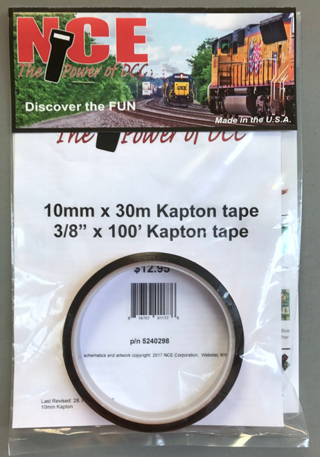 NCE - North Coast Engineering Kapton Tape -- 10mm Wide, 100' Roll - 524-298