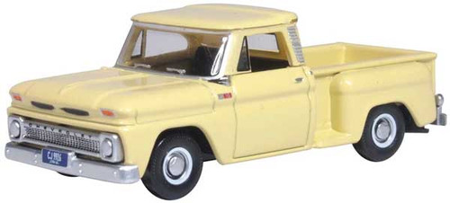 Oxford Diecast 1965 Chevrolet Stepside Pickup - Assembled -- Yellow - 553-87CP65007
