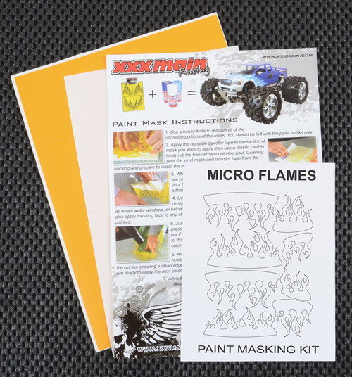 XXX Main Racing Micro Flames Paint Mask - XXXM001S